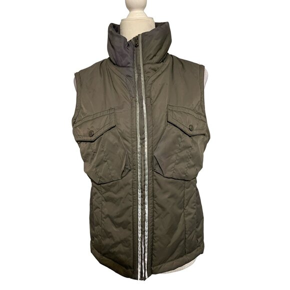 jet set JSX womens solid gray puffer vest size 2 Small Italy - Picture 1 of 6